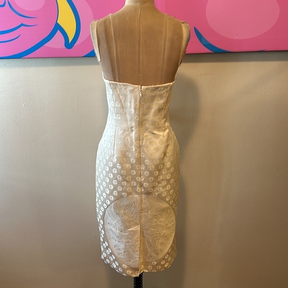 Alexander McQueen Ivory Silk Bustier Dress Dragon Fly Print Asian NWT - Picture 6 of 14